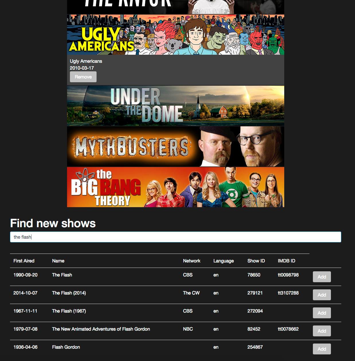 Watchlist HTML Prototyp