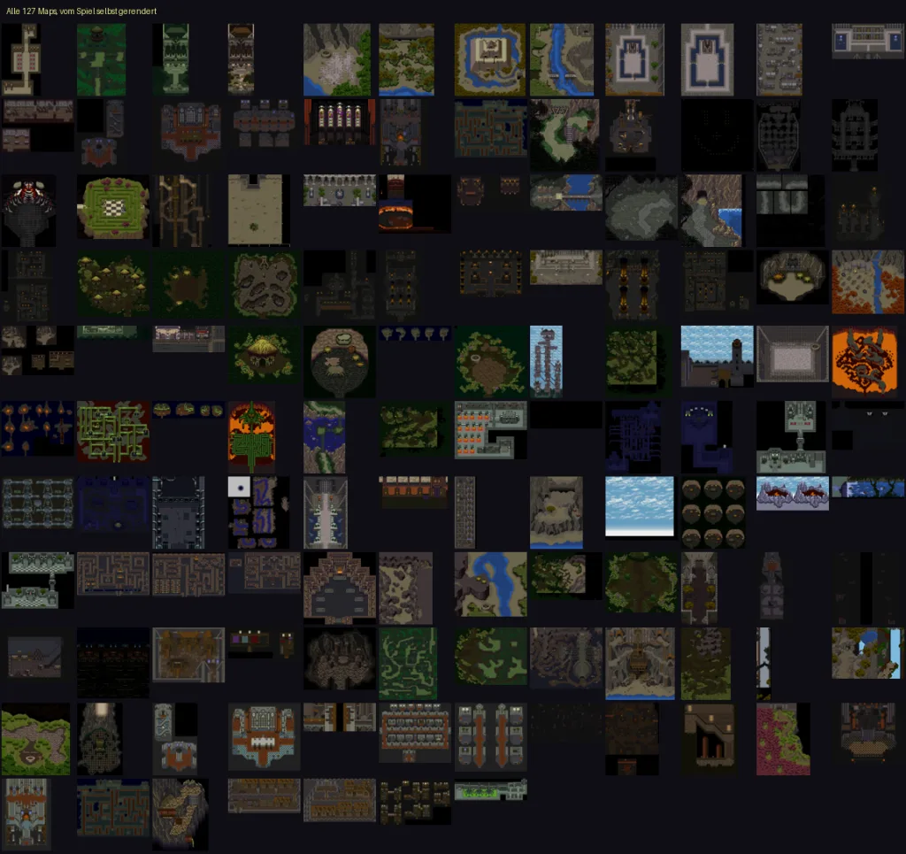 Alle 127 Maps, direkt aus dem Spiel