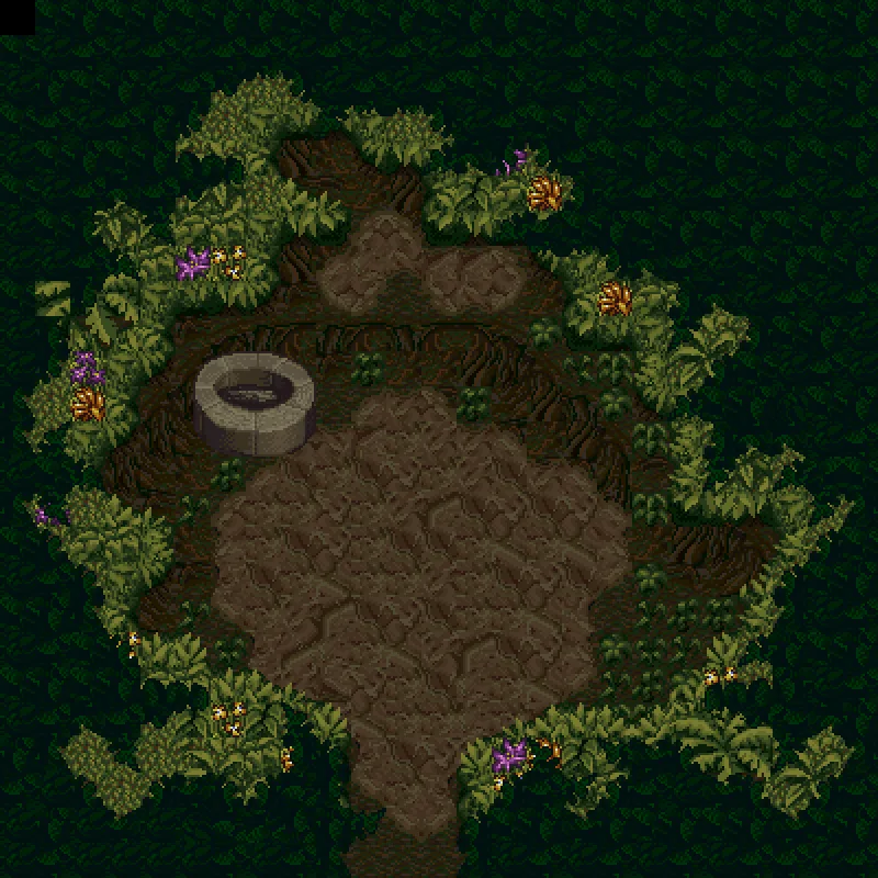 Jungle Clearing mit Brunnen
