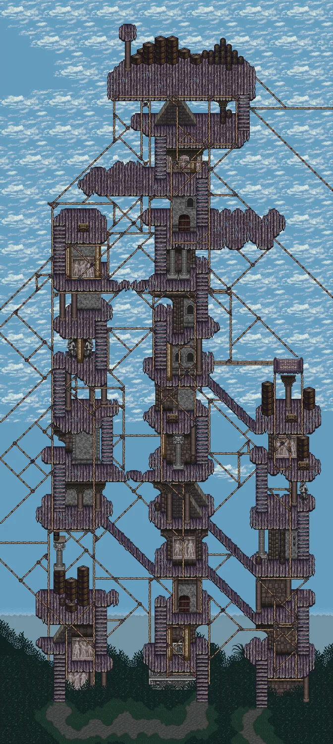 Junk Towers ueber Wasser