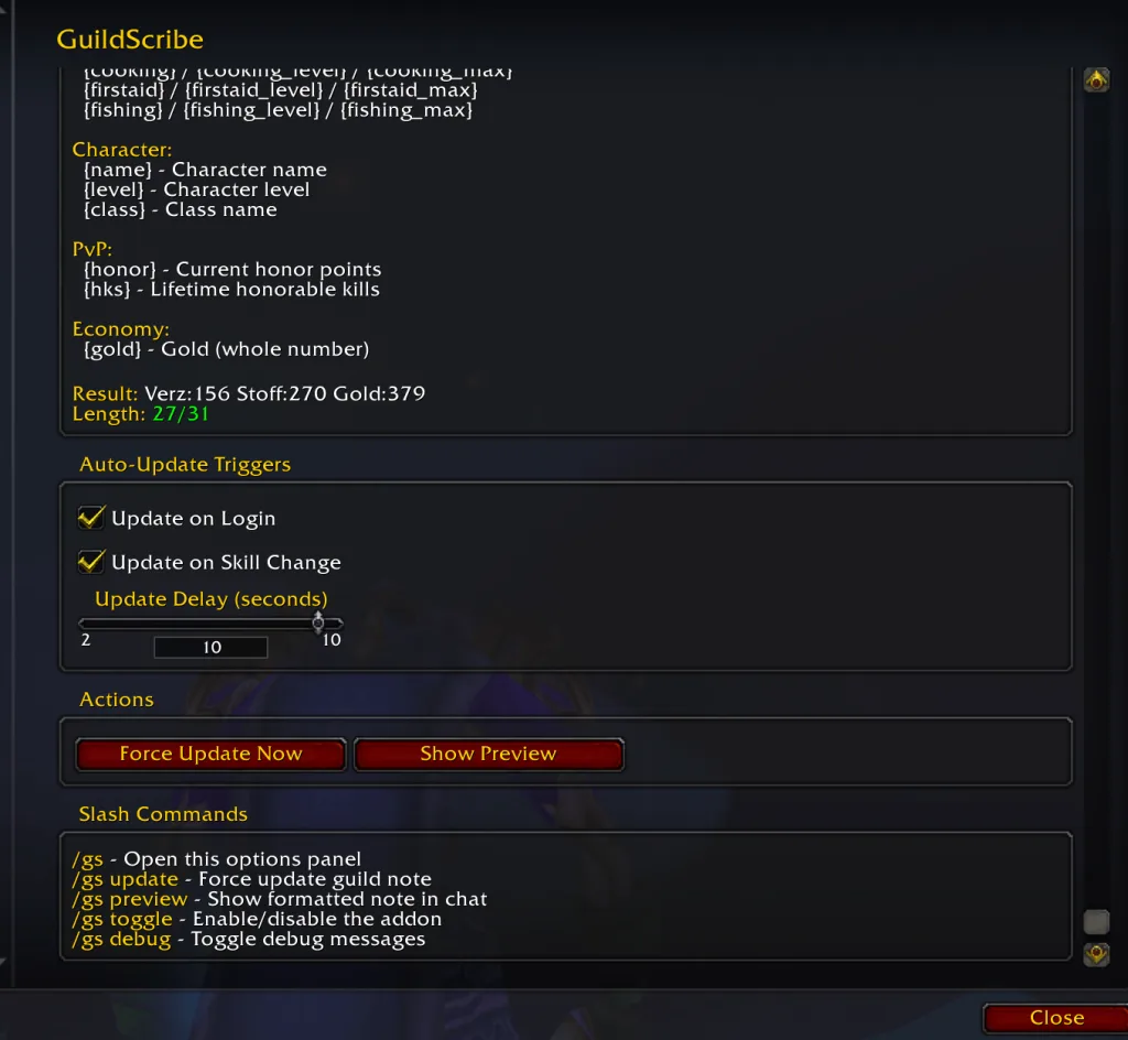 GuildScribe Vorschau