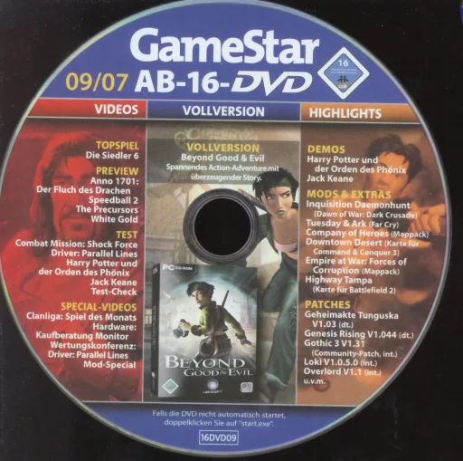 GameStar 09/07 Ab 16 DVD Ab 16