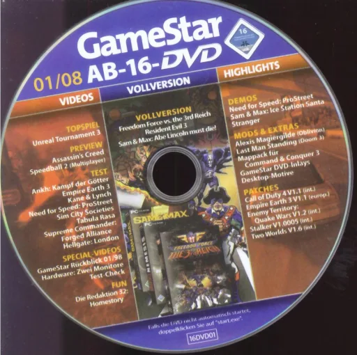 GameStar 01/08 Ab 16 DVD Ab 16