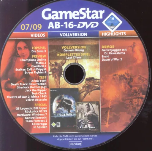 GameStar 07/09 Ab 16 DVD Ab 16