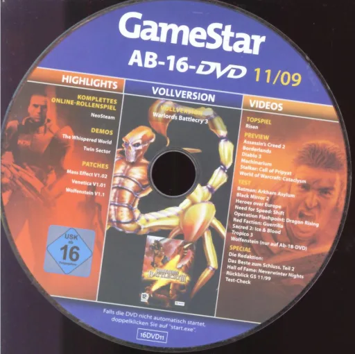 GameStar 11/09 Ab 16 DVD Ab 16