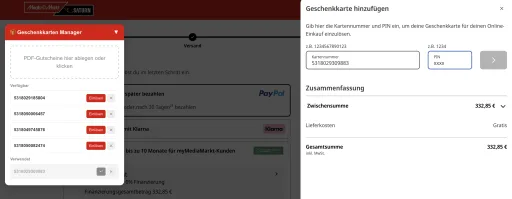 Media Markt Geschenkkarten Manager
