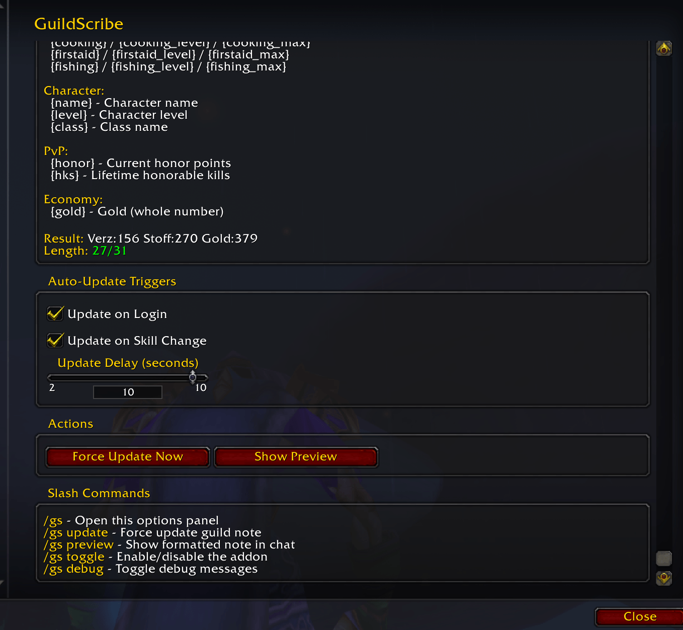 GuildScribe Vorschau